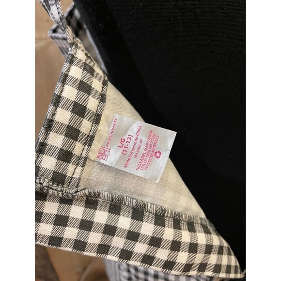 No Boundaries Mini Dress Sz Large 11-13 Gingham Sleeveless Y2k 90s Pockets - Picture 6 of 10